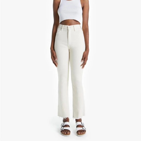 Mother Denim - The Hustler Ankle Fray in Ivory - Picture 1 of 1